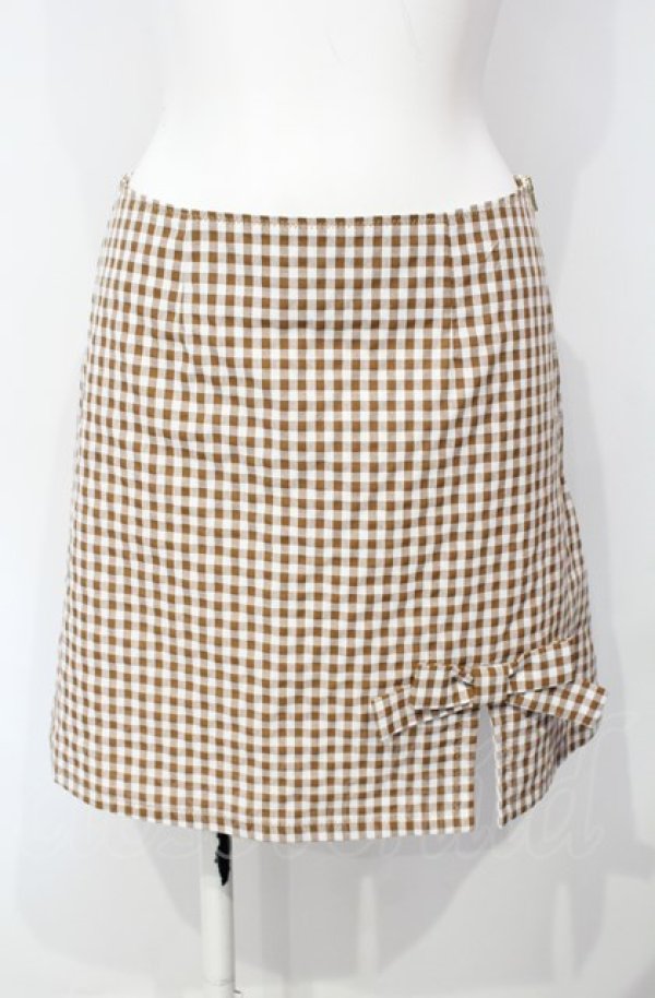 画像1: Katie / SWEET ESCAPE ribbon ミニスカート  チョコ O-25-07-26-022-LO-SK-IG-ZT235 (1)