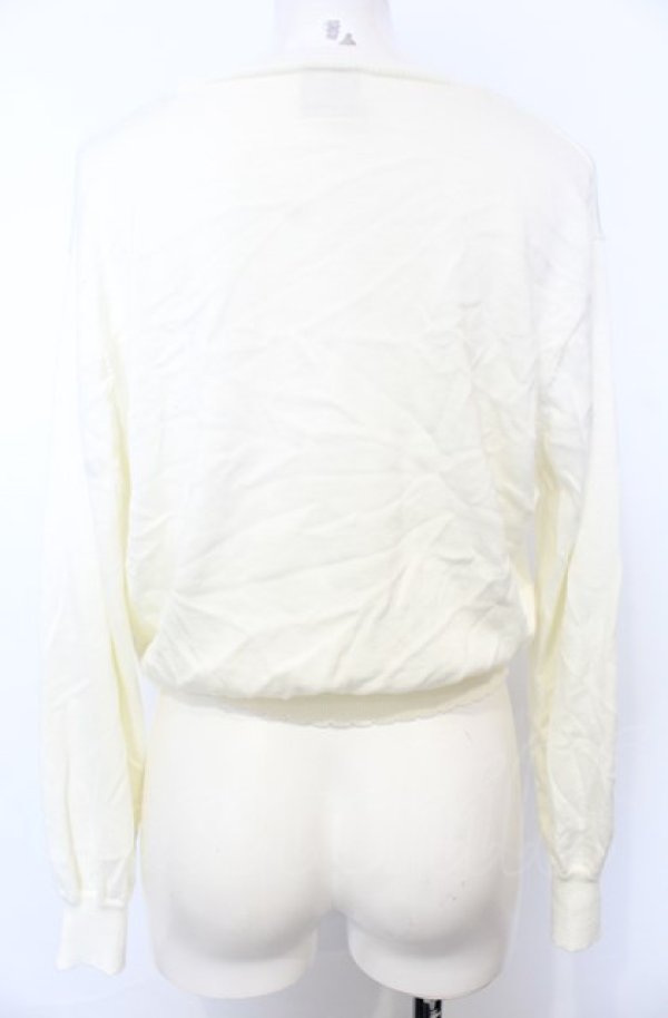 画像3: F&A / UVカットVネックニットカーディガン F アイボリー O-25-07-27-004-LO-TO-OW-ZT027 (3)