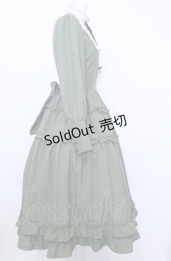 innocent world 森のお花のワンピース Lサイズ グリーン×生成 Innocent World｜英国の花園ワンピースBritish Flower Garden Dress