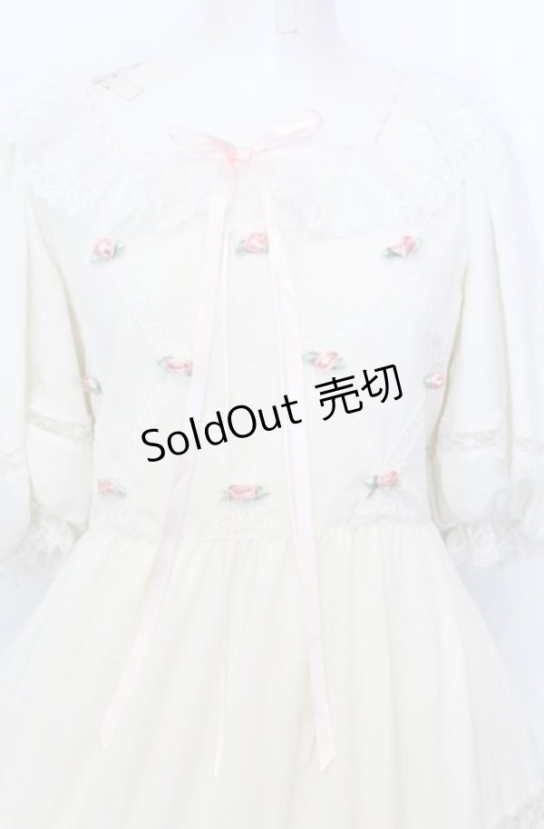 画像2: Angelic Pretty / Petit Rose Gardenワンピース  アイボリー O-25-07-27-039-AP-OP-OW-OS (2)