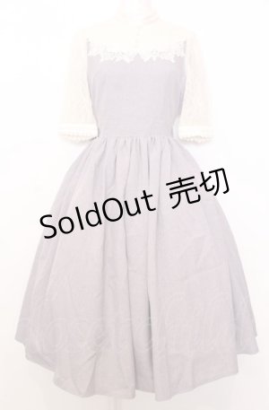 画像: Innocent World / クラシカルローズレースワンピース M ラベンダー×キナリ O-25-07-27-040-IW-OP-OW-OS