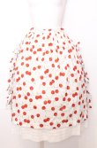 画像1: Jane Marple / Skipping cherries side ribbon skirt M シロ×アカ O-25-07-27-042-JM-SK-OW-OS (1)