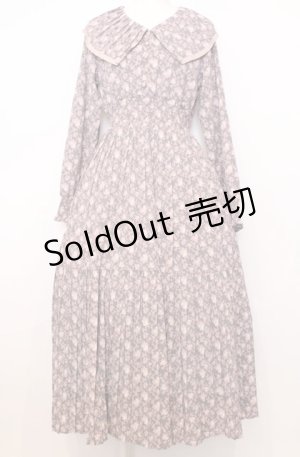 画像: an another angelus / プリーツビッグカラー花柄ワンピース  ピンク系 O-25-07-27-053-CA-OP-OW-ZT040