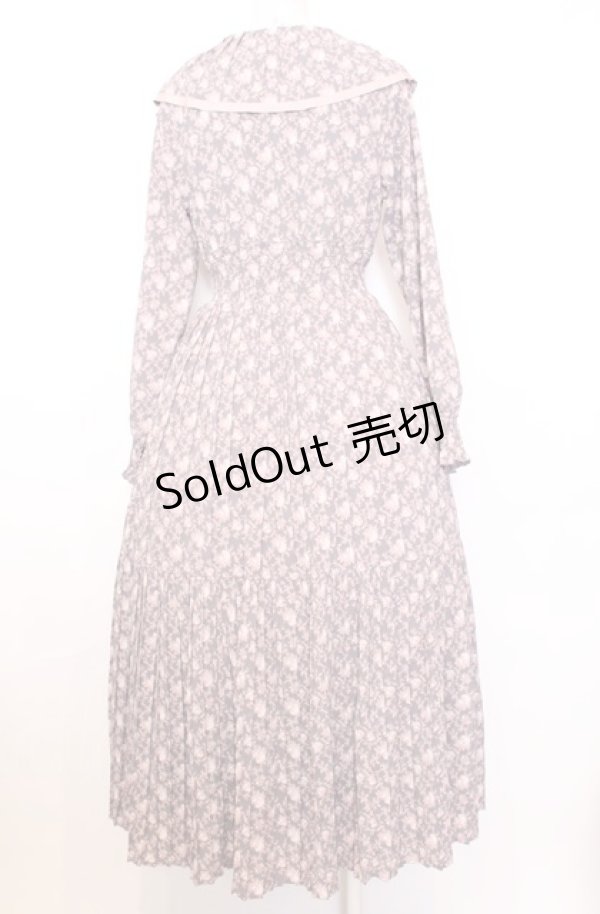 画像3: an another angelus / プリーツビッグカラー花柄ワンピース  ピンク系 O-25-07-27-053-CA-OP-OW-ZT040 (3)