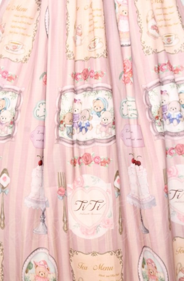 画像2: axes femme kawaii / ティティ×ベアファミリーワンピース M ピンク O-25-07-27-054-AX-OP-OW-ZT502 (2)