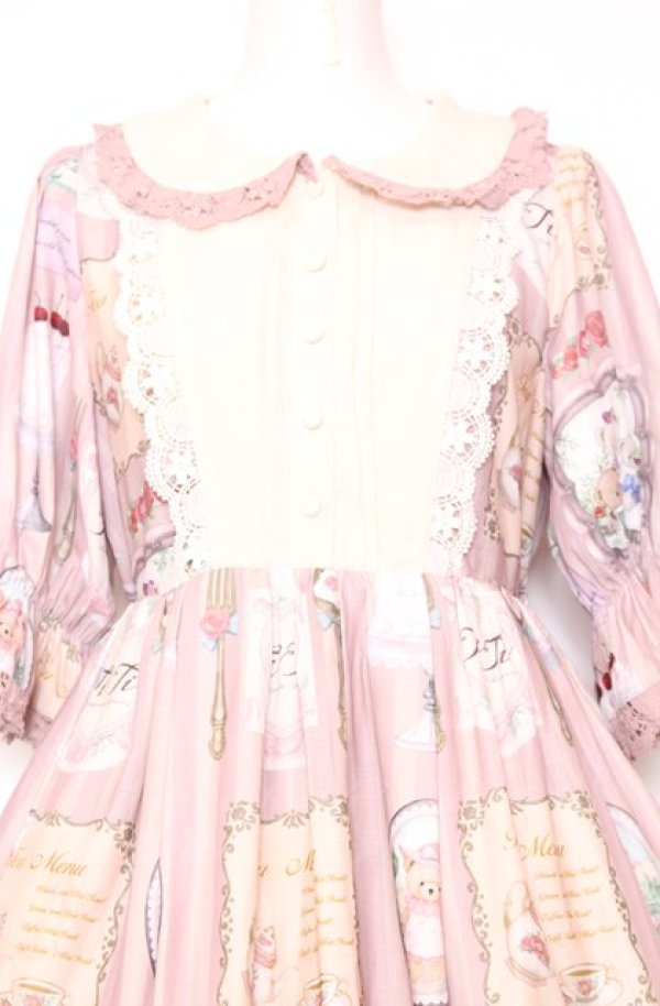 画像3: axes femme kawaii / ティティ×ベアファミリーワンピース M ピンク O-25-07-27-054-AX-OP-OW-ZT502 (3)