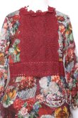 画像2: Jane Marple Dans Le Salon / Art in bloomのレースヨークdayドレス M ワイン O-25-07-27-057-JM-OP-OW-OS (2)