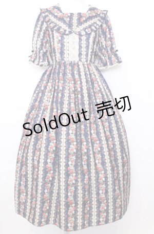 画像: axes femme kawaii / ローズベリーガーデンワンピース M ネイビー O-25-07-27-066-AX-OP-OW-OS