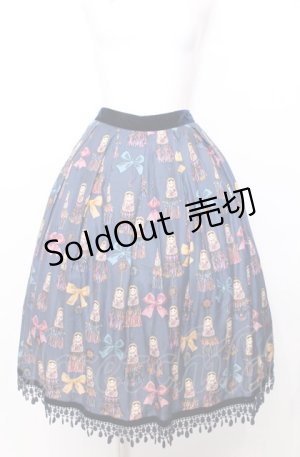 画像: Jane Marple / Little tassel dollsタックレーススカート M ネイビー O-25-07-27-077-JM-SK-OW-OS