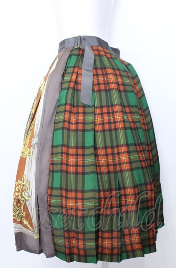 画像3: Jane Marple Dans Le Salon / Merry melodies tartan check pleats skirt M マルチ O-25-07-27-078-JM-SK-OW-OS (3)