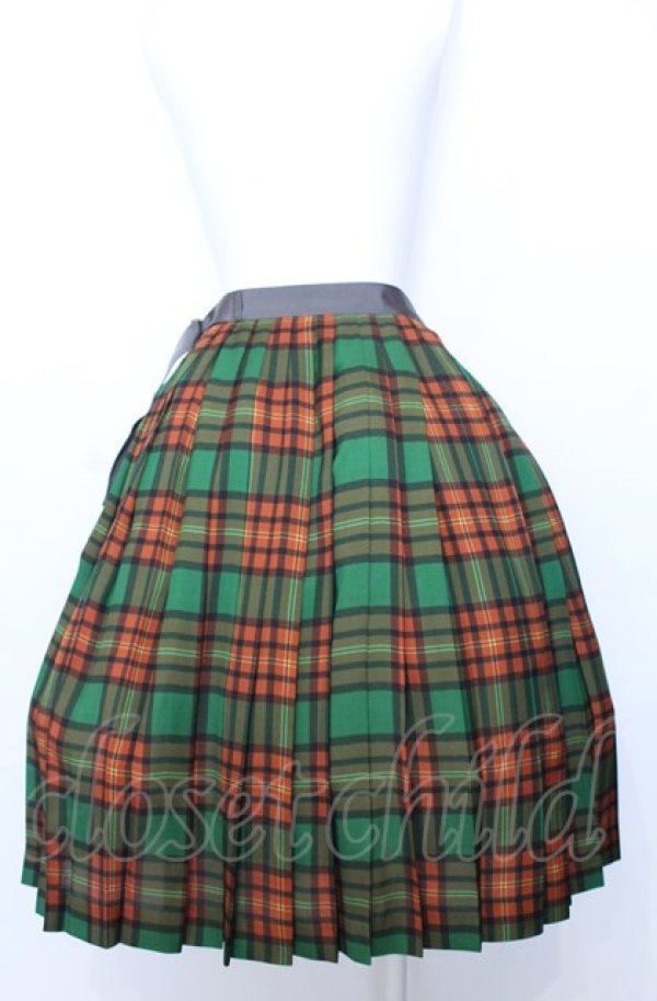 画像4: Jane Marple Dans Le Salon / Merry melodies tartan check pleats skirt M マルチ O-25-07-27-078-JM-SK-OW-OS (4)