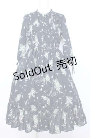 画像: Melody BasKet / 谷間の姫百合ブラウスワンピース M ブラック O-25-07-27-083-LO-OP-OW-OS