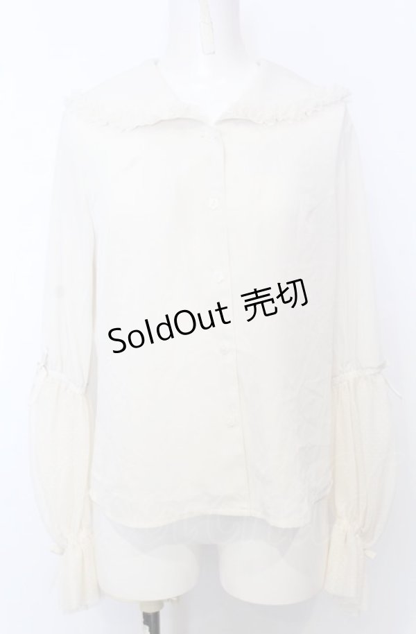 画像1: MILK / セシルブラウス  アイボリー O-25-07-27-010-ML-BL-OW-OS (1)