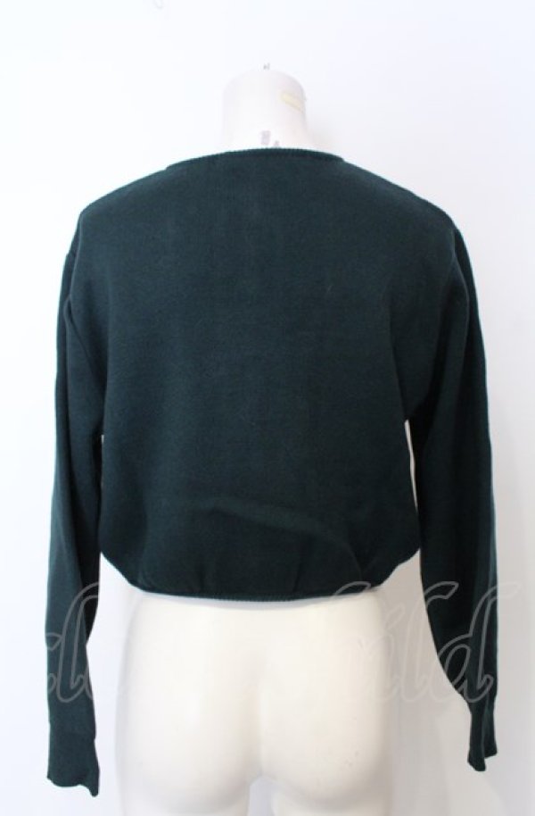 画像3: an another angelus / フロントレース使いニットカーディガン F グリーン O-25-07-27-011-CA-TO-OW-ZT026 (3)