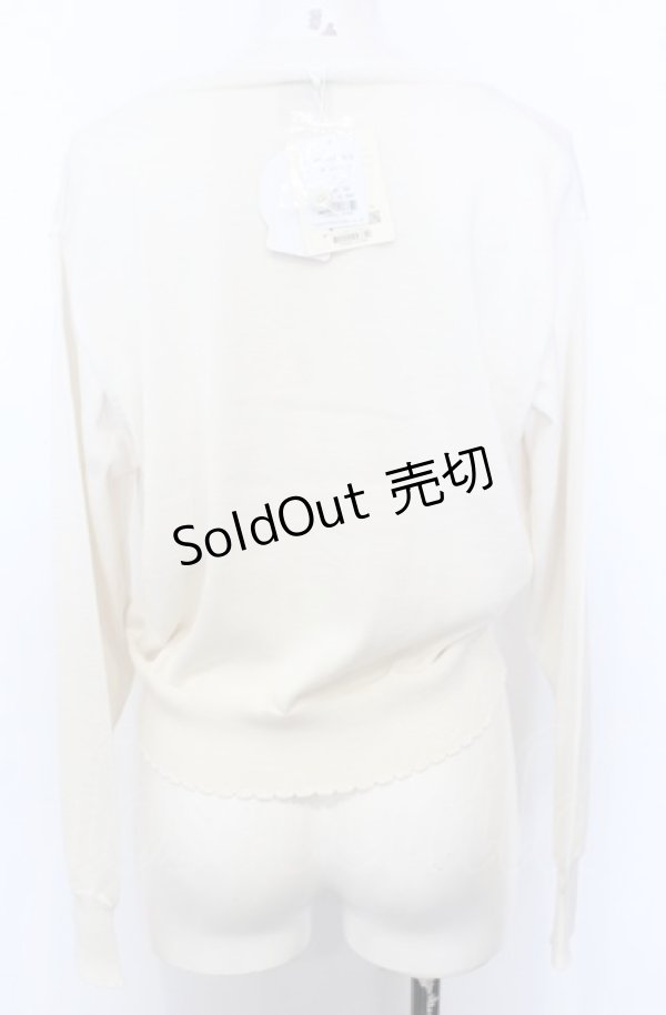 画像3: F&A / ガラス風クリアフラワー釦UVカットニットカーディガン F アイボリー O-25-07-27-014-LO-TO-OW-ZT027 (3)