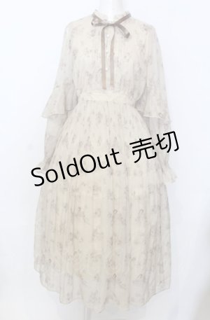 画像: axes femme POETIQUE / フラワーキャットロングワンピース M イエロー O-25-07-27-022-AX-OP-OW-OS