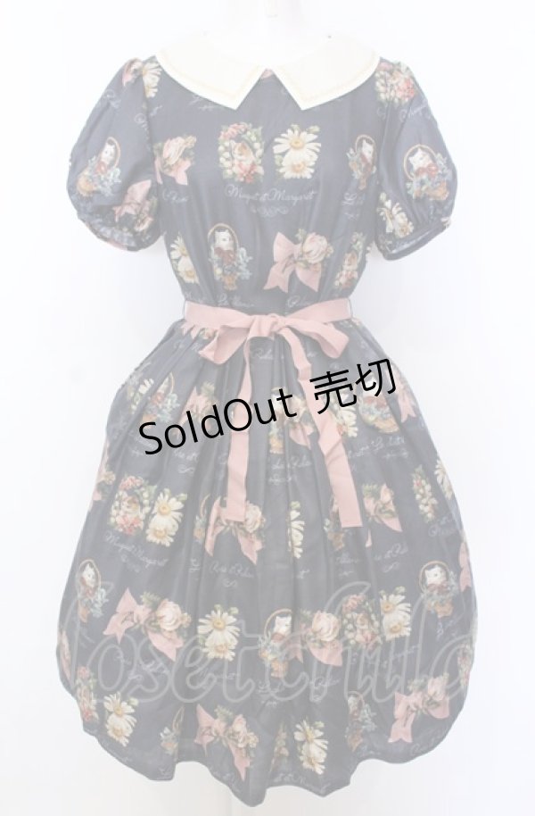 画像1: Leur Getter / Spring Garden袖付きワンピース M ネイビー O-25-07-27-024-LU-OP-OW-OS (1)