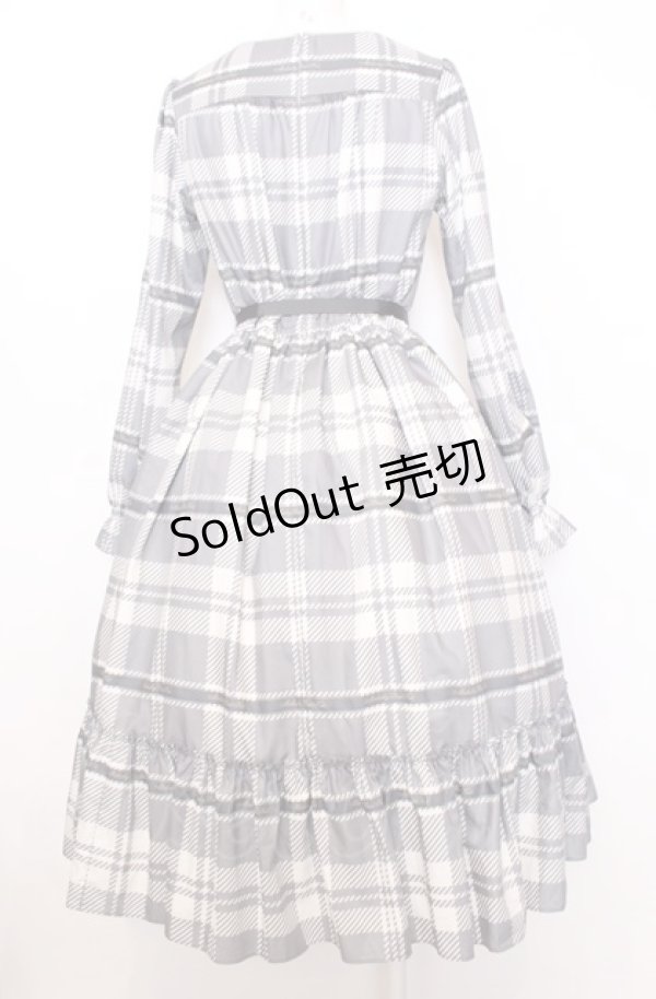 画像3: Melody BasKet / Melodyタータンティアードワンピース  グレー O-25-07-27-027-LO-OP-OW-OS (3)