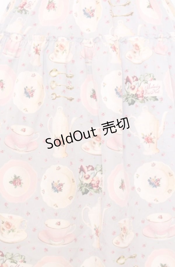 画像2: Melody BasKet / Tea salonワンピース M グレー O-25-07-27-029-LO-OP-OW-OS (2)
