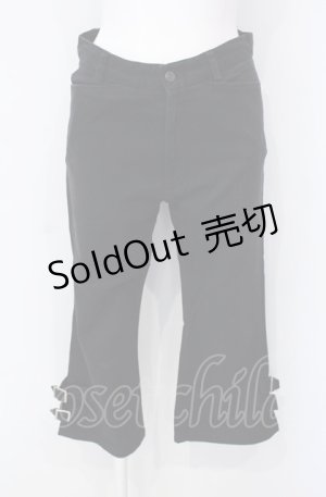 画像: PEACE NOW / 裾ベルテッドパンツ  ブラック O-25-07-28-001-PU-PA-IG-ZS