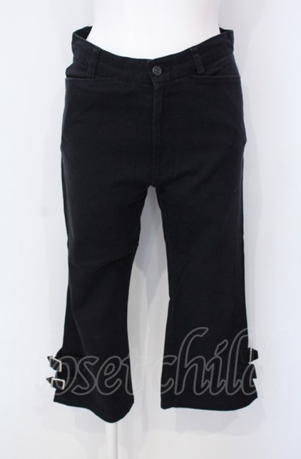 画像1: PEACE NOW / 裾ベルテッドパンツ  ブラック O-25-07-28-001-PU-PA-IG-ZS (1)
