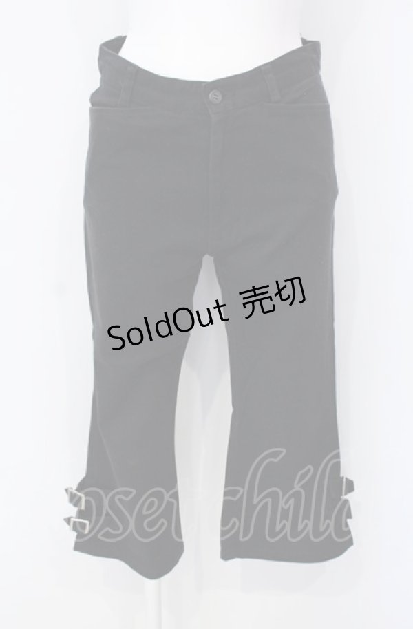 画像1: PEACE NOW / 裾ベルテッドパンツ  ブラック O-25-07-28-001-PU-PA-IG-ZS (1)