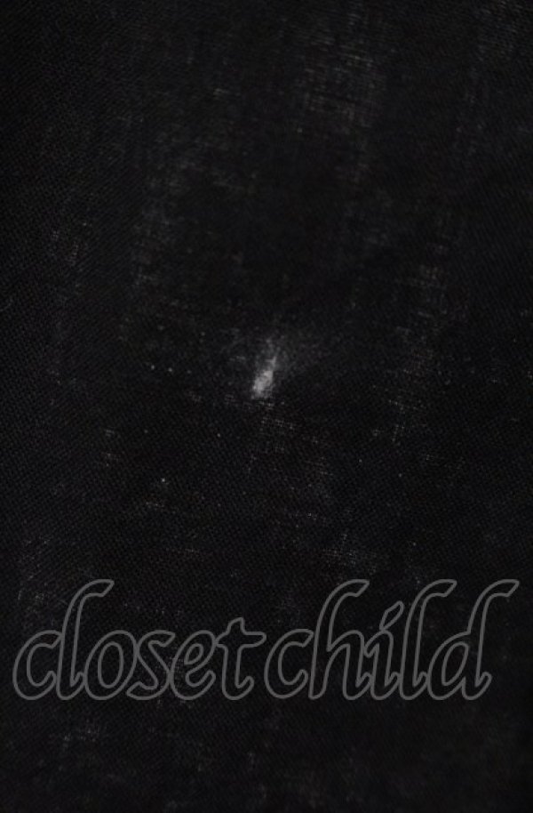 画像4: PINK HOUSE / ピコフリルボーダースクエアネックブラウス  クロ O-25-07-28-035-LO-OP-IG-ZI (4)