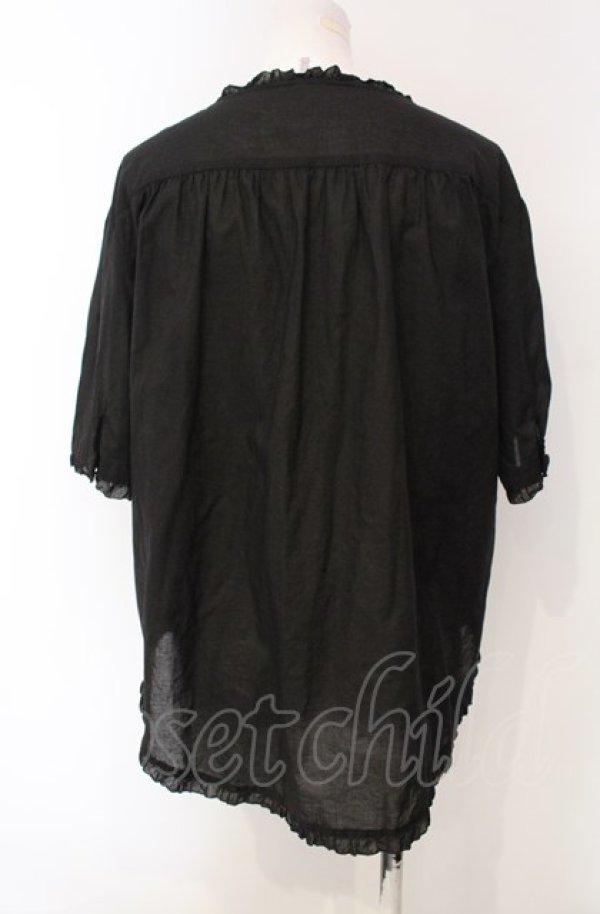 画像3: PINK HOUSE / 三角ネックプルブラウス  クロ O-25-07-28-041-LO-BL-IG-ZI (3)