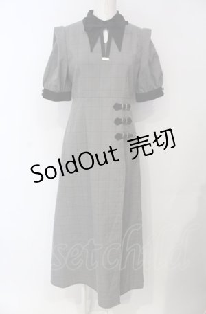 画像: EAT ME / ベルテッドバイカラーワンピース M グレー×クロ O-25-07-28-047-LO-OP-IG-OS
