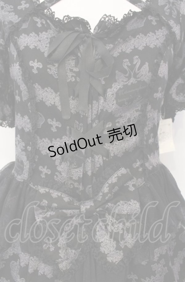画像2: metamorphose / スワンボーダーロングワンピース  クロ O-25-07-28-007-ME-OP-IG-OS (2)