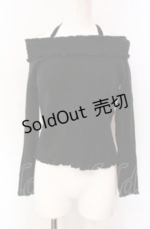 画像: mon lily / メローフリルリブニットソー M クロ O-25-07-28-050-LO-TO-OW-OS