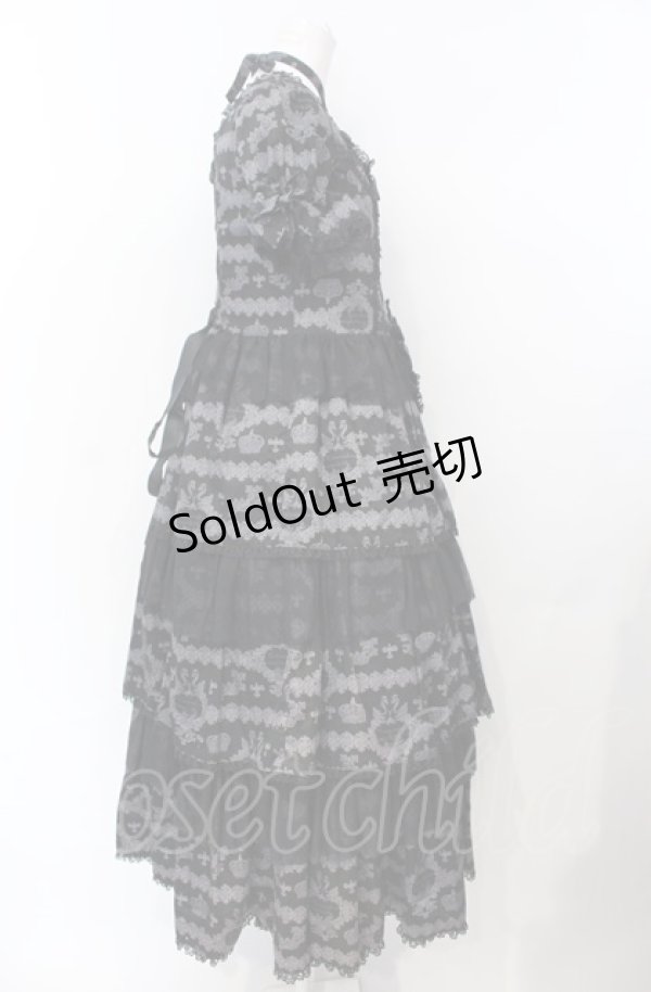 画像3: metamorphose / スワンボーダーロングワンピース  クロ O-25-07-28-007-ME-OP-IG-OS (3)