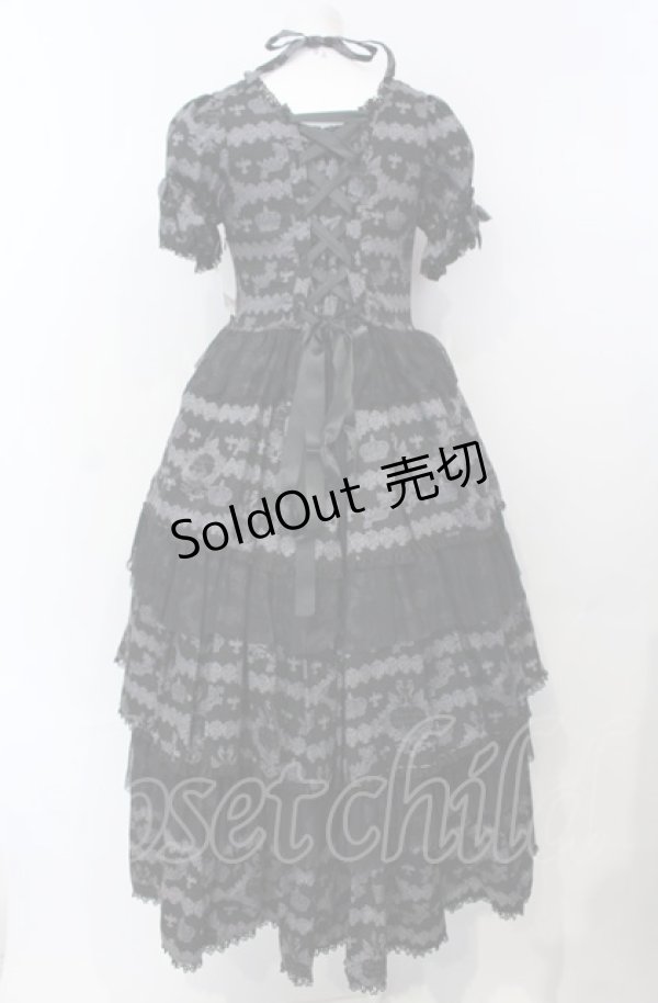 画像4: metamorphose / スワンボーダーロングワンピース  クロ O-25-07-28-007-ME-OP-IG-OS (4)