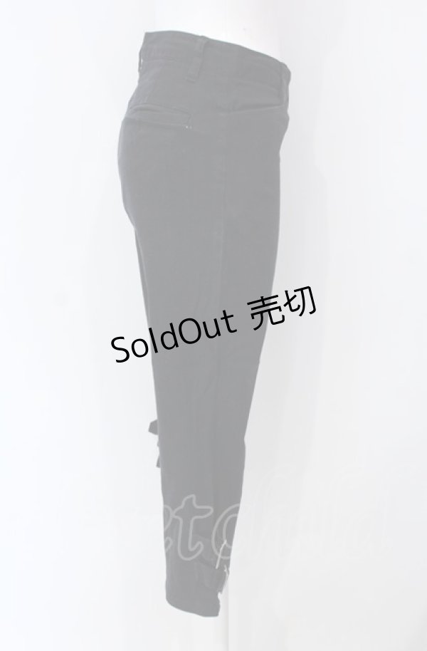 画像2: PEACE NOW / 裾ベルテッドパンツ  ブラック O-25-07-28-001-PU-PA-IG-ZS (2)