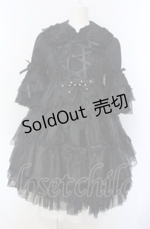 画像: metamorphose / ドットチュールベビードールワンピース  クロ O-25-07-28-008-ME-OP-IG-OS