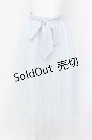 画像: axes femme / プリーツチュールスカート M サックス O-25-07-28-063-AX-SK-OW-OS