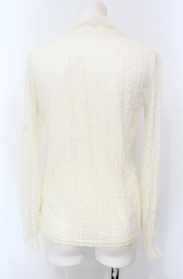 画像3: F&A / 総レースボウタイトップス  アイボリー O-25-07-28-066-LO-TO-IG-ZT133 (3)