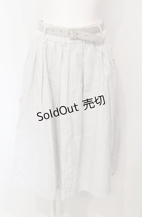 画像1: Fi.n.t cherry / ギンガムチェックスカート  グレー O-25-07-28-072-LO-SK-IG-ZT104 (1)