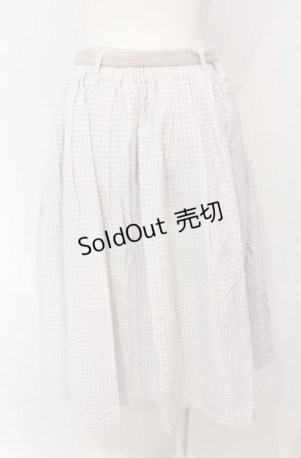 画像2: Fi.n.t cherry / ギンガムチェックスカート  グレー O-25-07-28-072-LO-SK-IG-ZT104 (2)