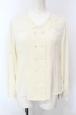 画像1: FA（Fi.n.t） / レース衿ダブル釦ブラウス  アイボリー O-25-07-28-073-LO-BL-IG-ZT027 (1)