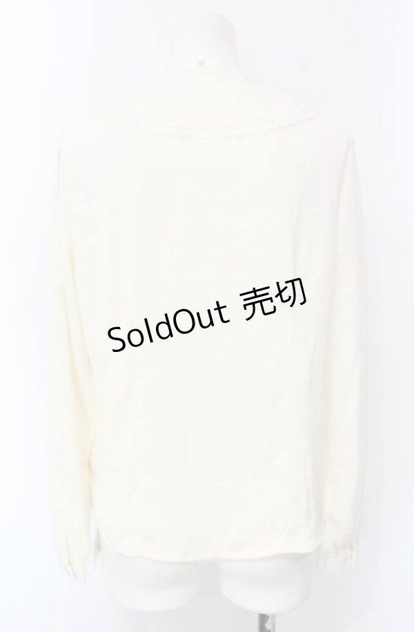 画像3: FA（Fi.n.t） / レース衿ダブル釦ブラウス  アイボリー O-25-07-28-073-LO-BL-IG-ZT027 (3)