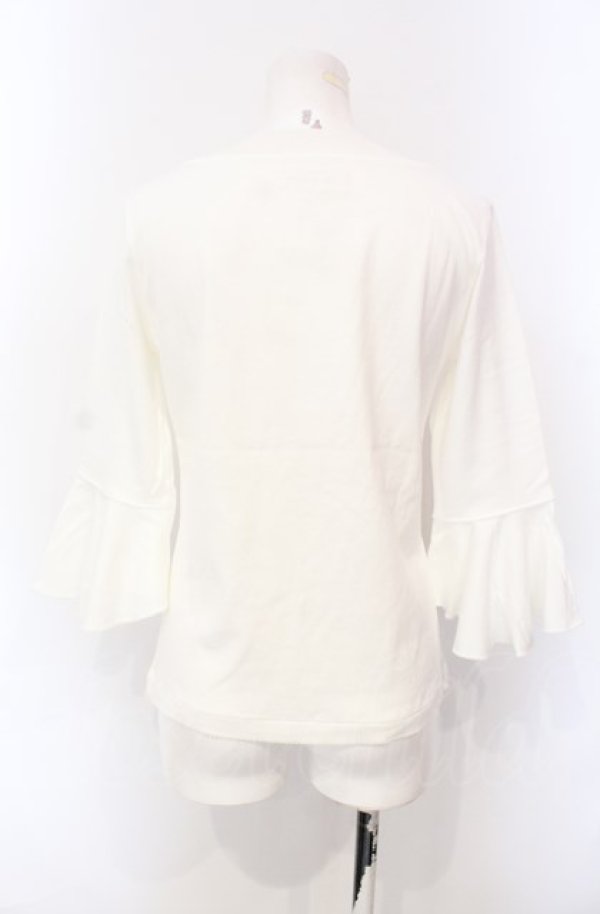 画像3: PINK HOUSE / フレアスリーブカットソー  シロ O-25-07-28-078-LO-TO-IG-ZT029 (3)