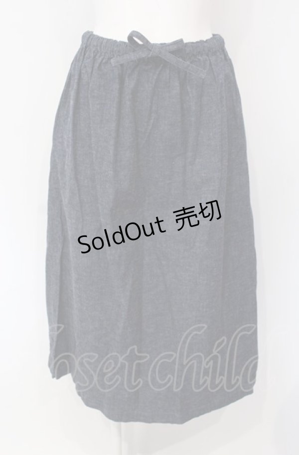 画像1: powder / プレーンデニムスカート  インディゴ O-25-07-28-085-LO-SK-IG-ZT021 (1)