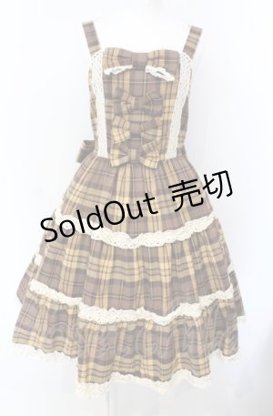画像: axes femme kawaii / タータンチェックジャンスカ M イエロー O-25-07-28-014-AX-OP-OW-OS