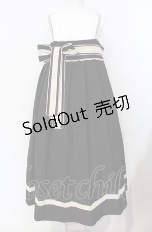 画像: Cha Cha / Love and Death 袴風ロングジャンパースカート XXL クロ×生成り O-25-07-28-015-LO-OP-IG-OS