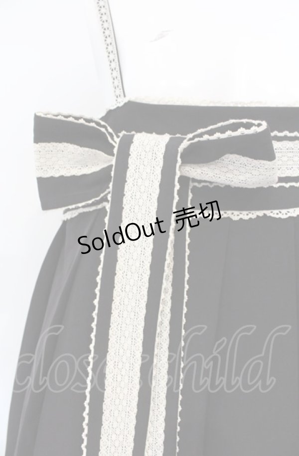 画像2: Cha Cha / Love and Death 袴風ロングジャンパースカート XXL クロ×生成り O-25-07-28-015-LO-OP-IG-OS (2)