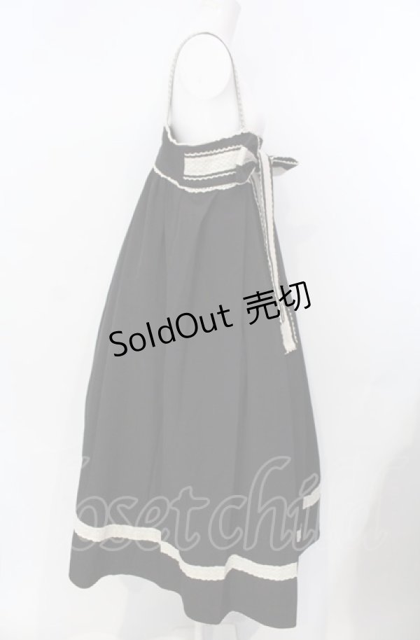 画像3: Cha Cha / Love and Death 袴風ロングジャンパースカート XXL クロ×生成り O-25-07-28-015-LO-OP-IG-OS (3)