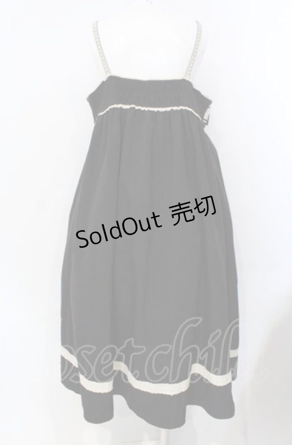 画像4: Cha Cha / Love and Death 袴風ロングジャンパースカート XXL クロ×生成り O-25-07-28-015-LO-OP-IG-OS (4)