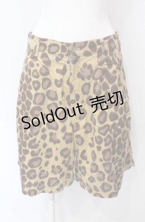 画像: powder / レオパードハーフパンツ  ブラウン O-25-07-28-004-LO-PA-IG-OS