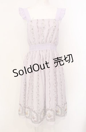 画像: axes femme POETIQUE / ラビット苺柄ワンピース  ラベンダー O-25-07-28-025-AX-OP-IG-OS